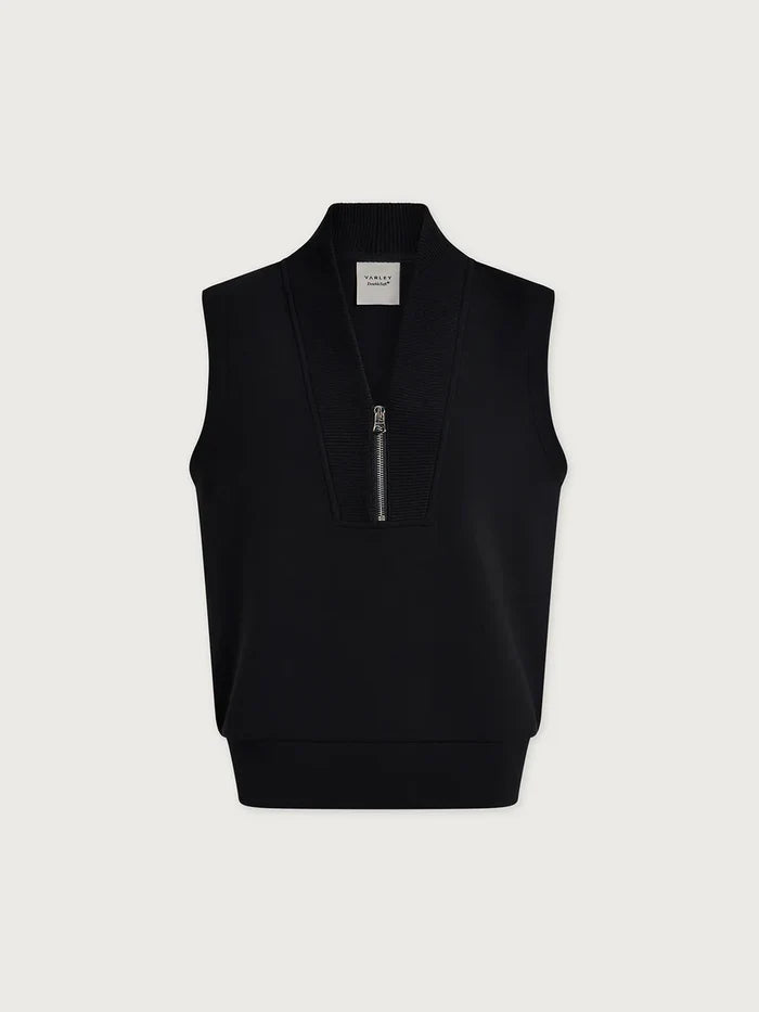 Varley Beau Black Sleeveless Half Zip – women's sweatshirt