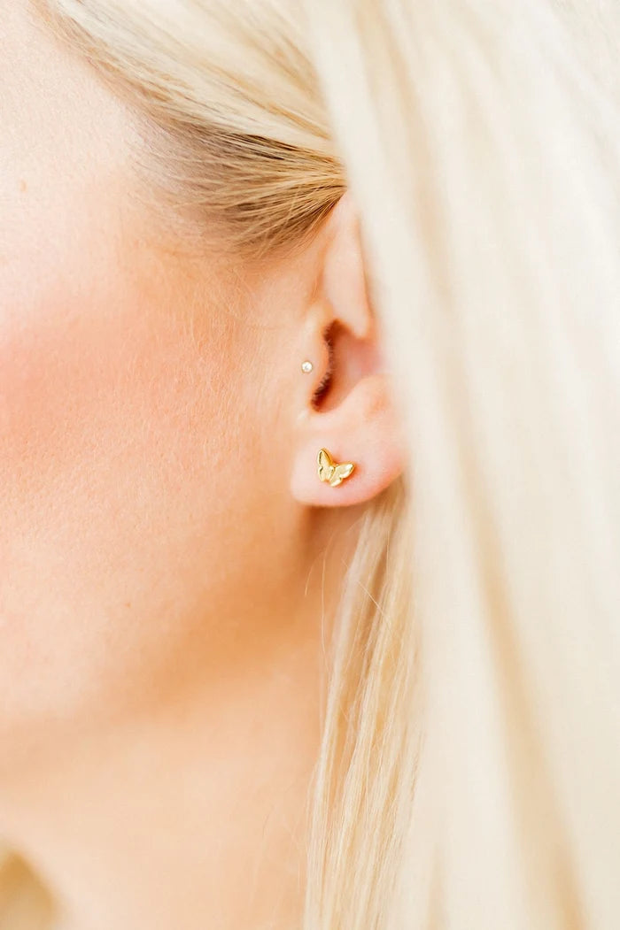 Bella Butterfly Stud Screwback Earring