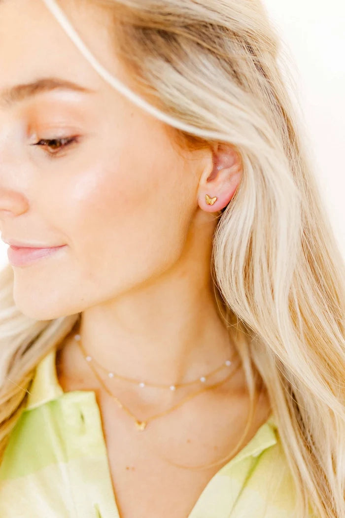 Bella Butterfly Stud Screwback Earring