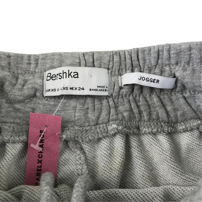 Bershka women's size XS grey jogger cotton polyester viscose
