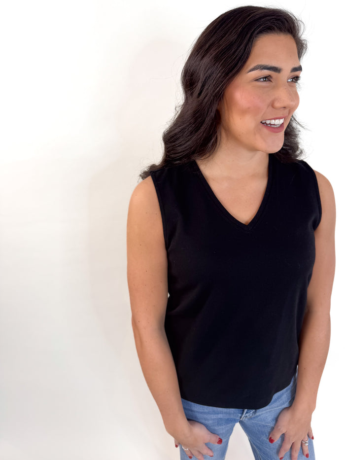 Beyond Basic V-Neck Knit Top