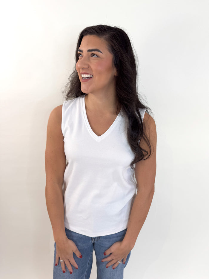 Beyond Basic V-Neck Knit Top