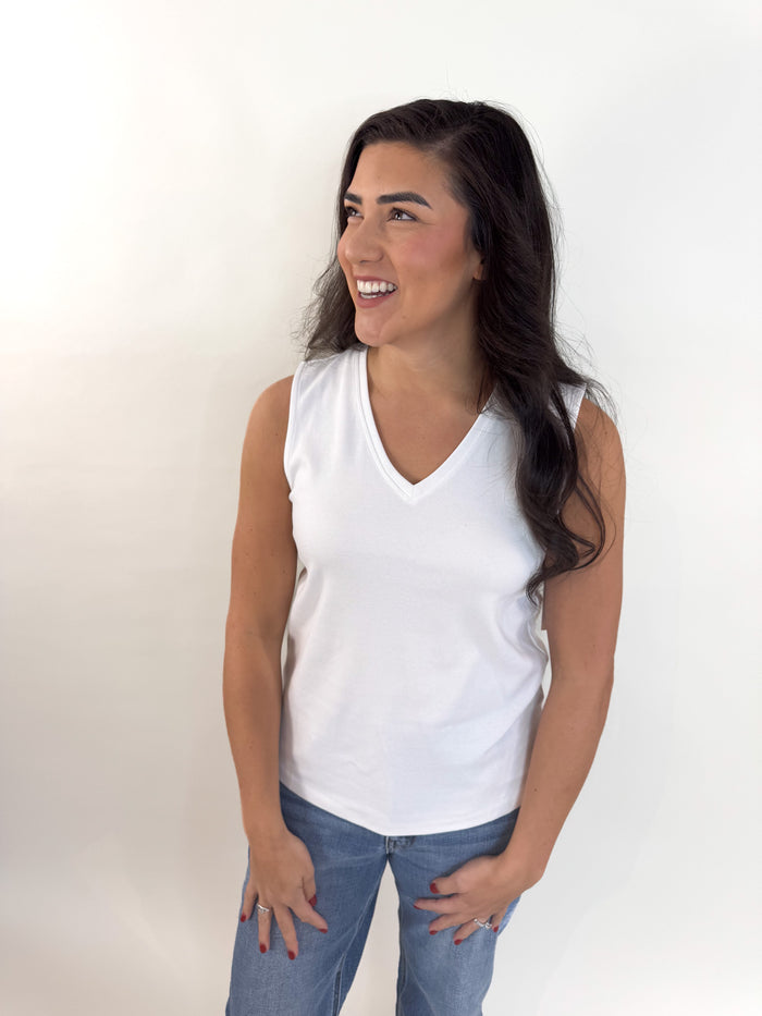 Beyond Basic V-Neck Knit Top