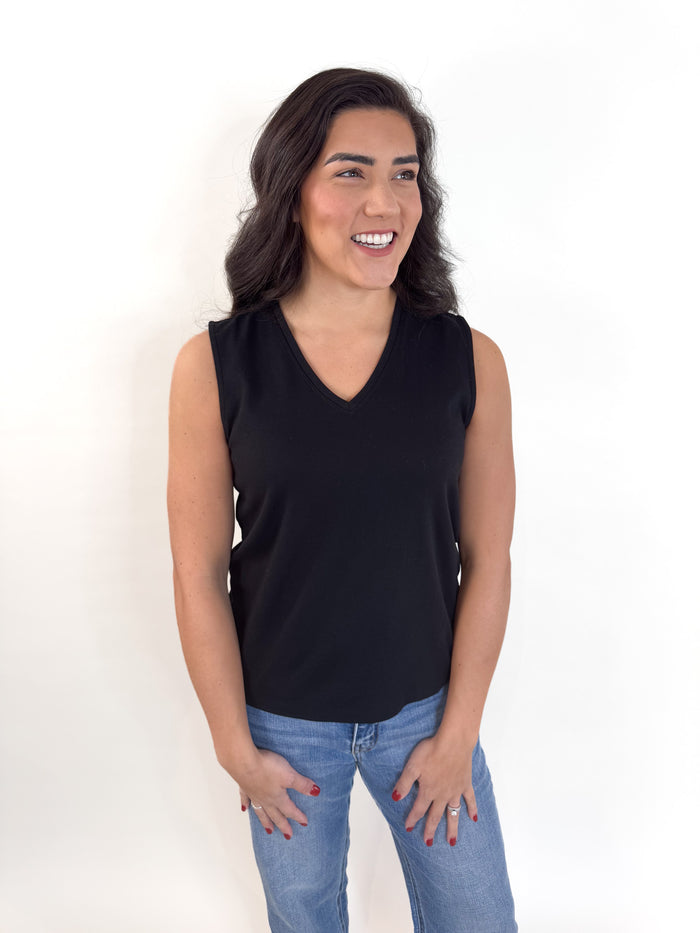 Beyond Basic V-Neck Knit Top