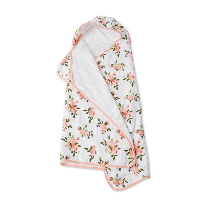 Little Unicorn Big Kids Hooded Towel – Watercolour Roses | Koop.co.nz