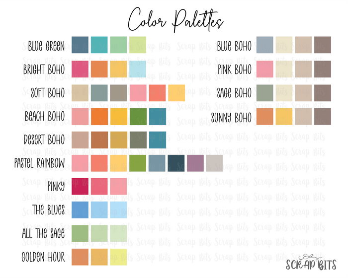 Big Sis + Lil Sis Wall Art Set . Bright Boho Paintstroke - Scrap Bits