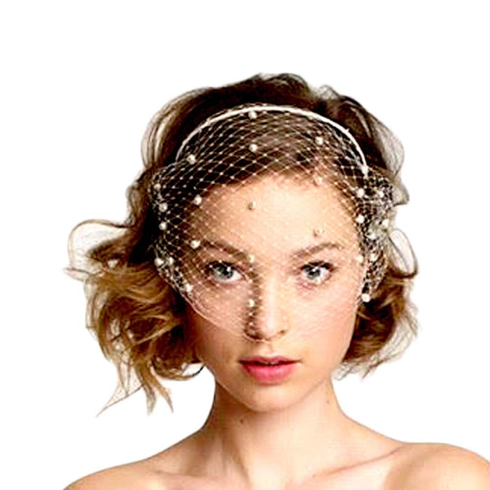 Birdcage Veil for Brides Wedding Headband Netting Bachelorette Party