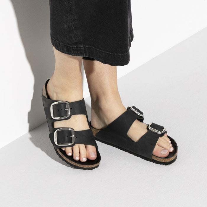 Birkenstock Arizona Big Buckle - Oiled Leather Black – women's sandals