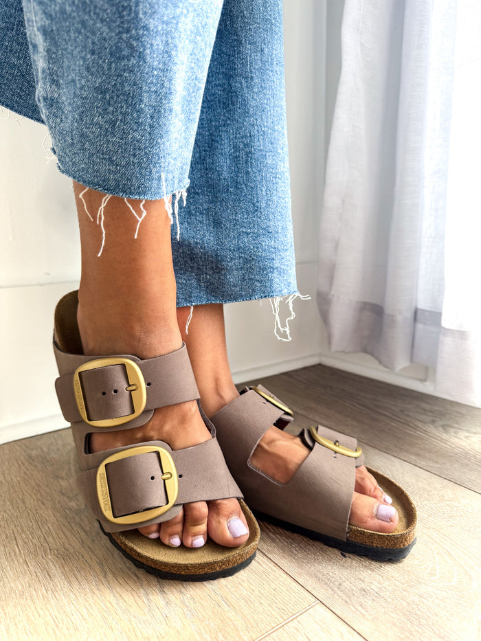 Birkenstock Big Buckle Nubuck Leather Faded Purple