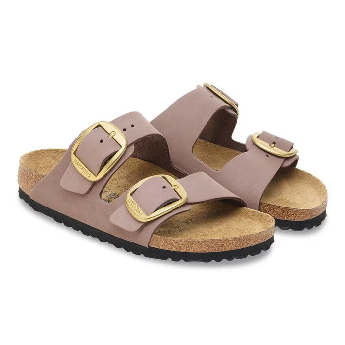 Birkenstock Big Buckle Nubuck Leather Faded Purple