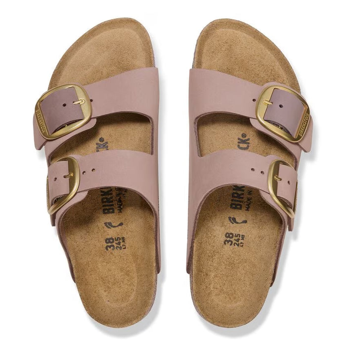 Birkenstock Big Buckle Nubuck Leather Faded Purple