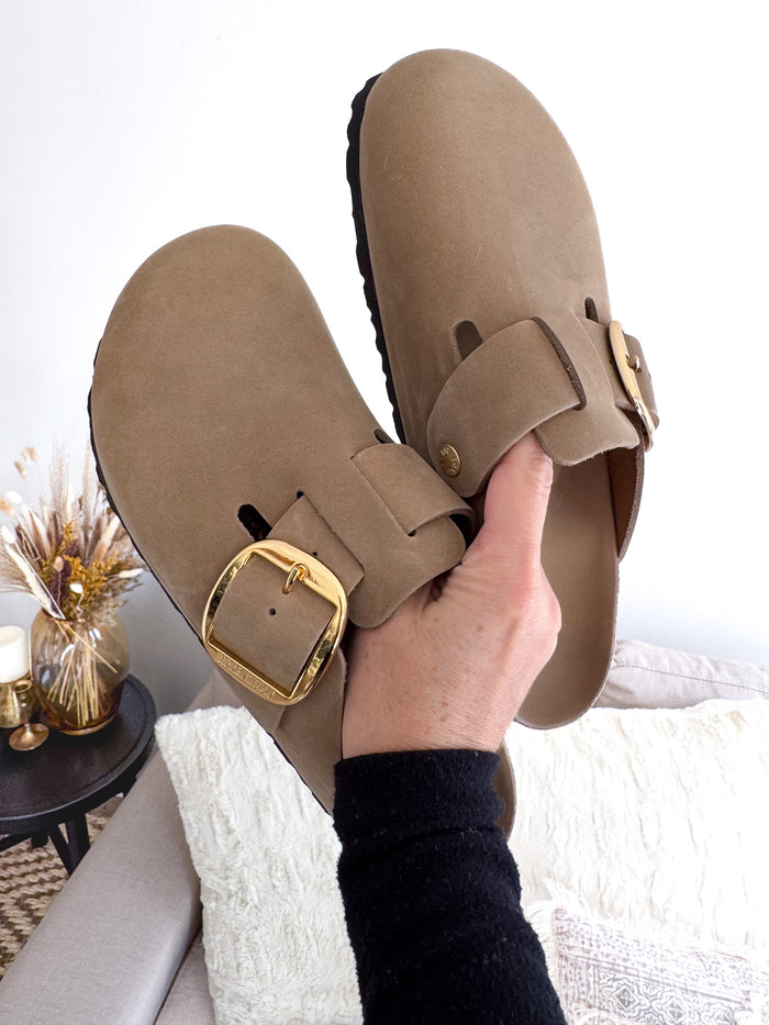 Birkenstock Boston Big Buckle Leather Tobacco
