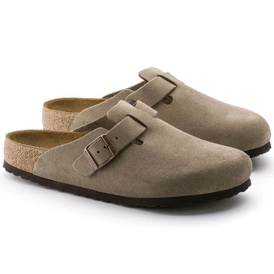 Birkenstock Boston Clog Taupe Suede