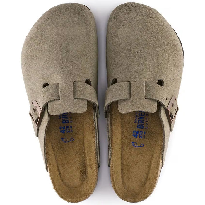 Birkenstock Boston Clog Taupe Suede