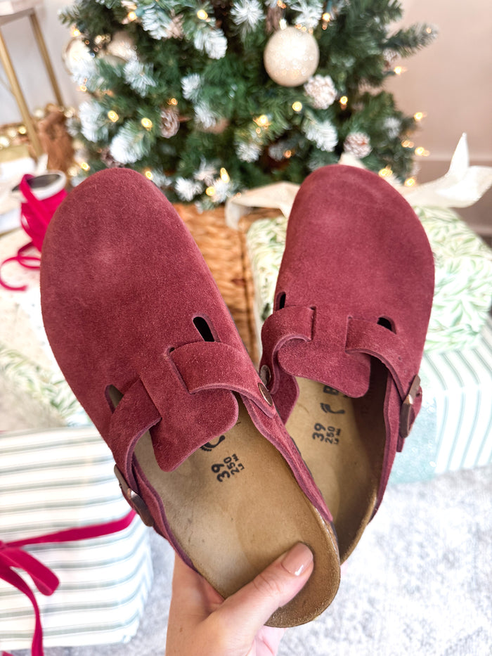 Birkenstock Boston Suede Zinfandel