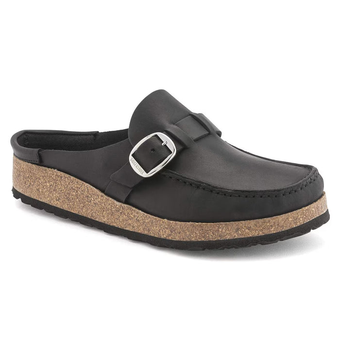 Birkenstock Buckley Oiled Leather Black – women's mules/slides