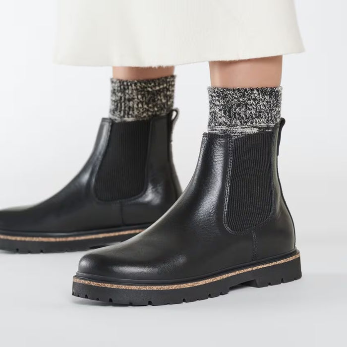 Birkenstock Highwood Leather Black Slip On Boot
