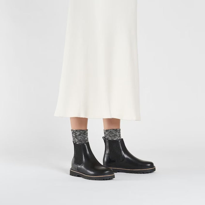 Birkenstock Highwood Leather Black Slip On Boot