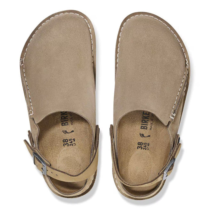 Birkenstock Lutry Premium Suede Grey Taupe – women's mules/slides