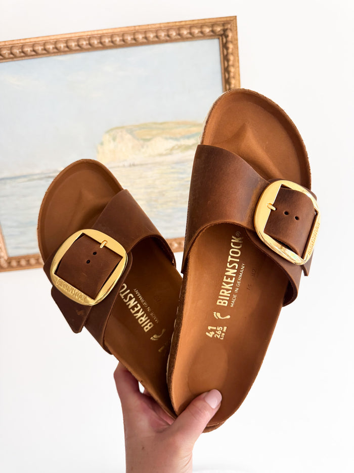 Birkenstock Madrid Big Buckle Cognac Sandal