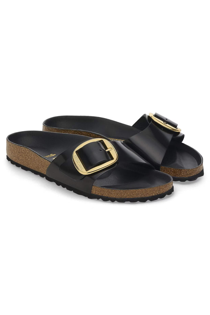 Birkenstock Madrid Big Buckle High Shine Black – women's sandals