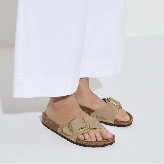 Birkenstock Madrid Big Buckle Nubuck Sandcastle