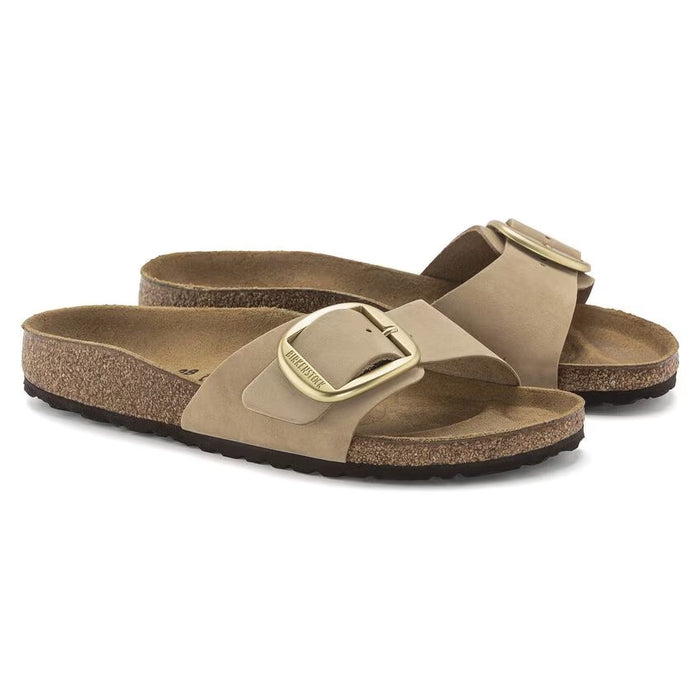 Birkenstock Madrid Big Buckle Nubuck Sandcastle