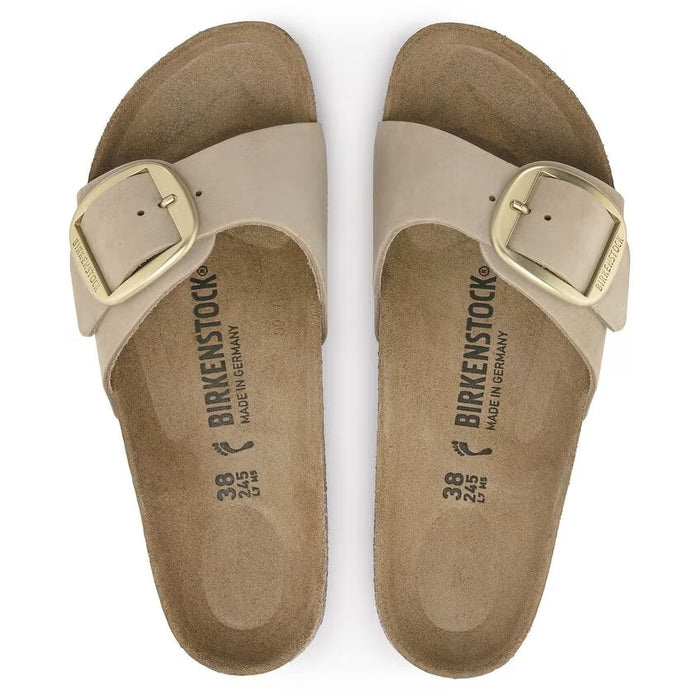 Birkenstock Madrid Big Buckle Nubuck Sandcastle