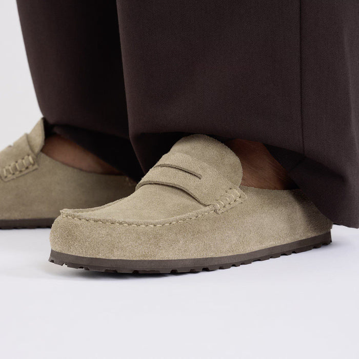 Birkenstock Naples Wrapped Taupe Loafer – women's loafer