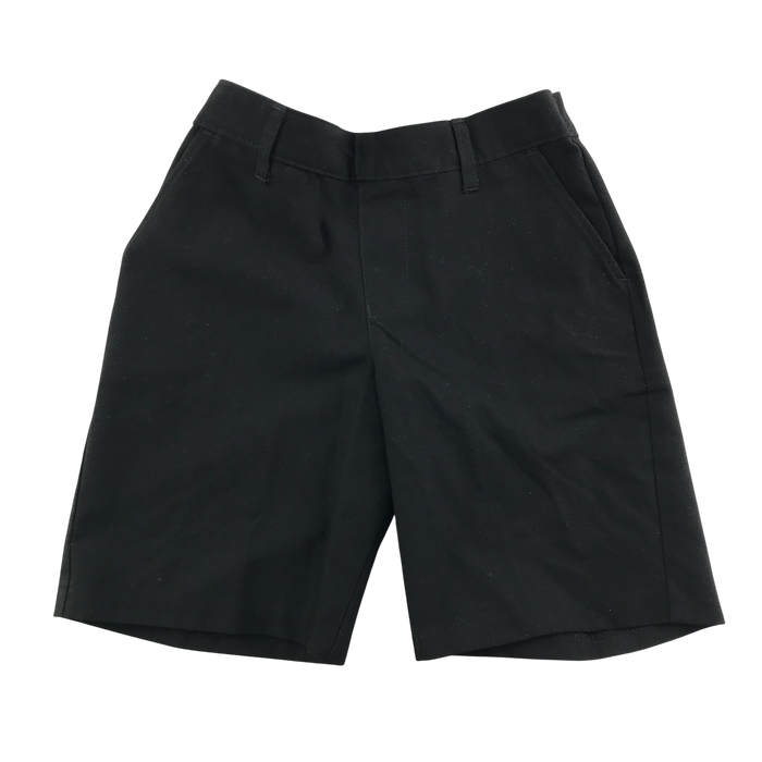Black boys adjustable waist school shorts