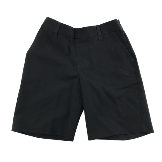 Black boys adjustable waist school shorts