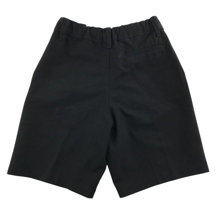 Black boys adjustable waist school shorts