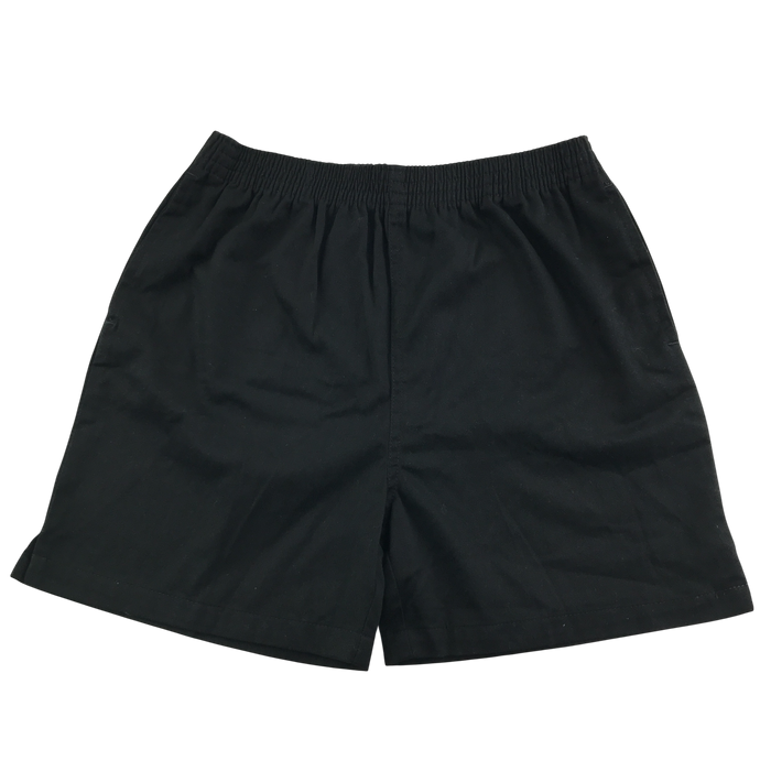 Black boys cotton school gym shorts
