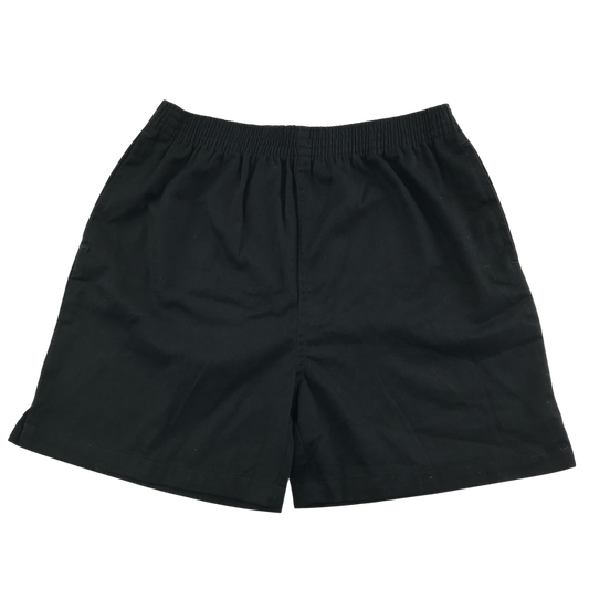Black boys cotton school gym shorts