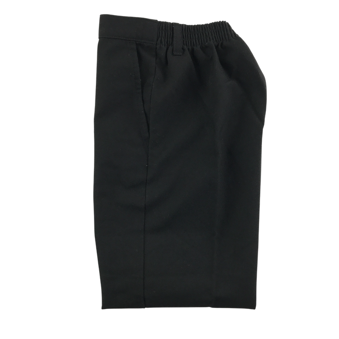 Black boys elasticated waist school trousers