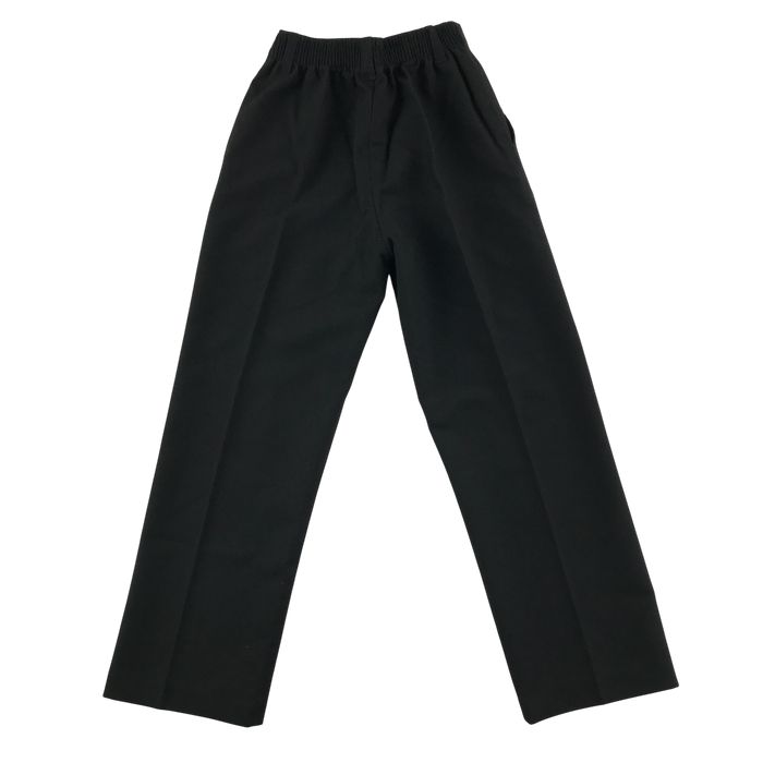 Black boys elasticated waist school trousers