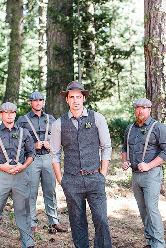 Black Herringbone Men's Vest Made to Order Wedding Groomsmen Waistcoat