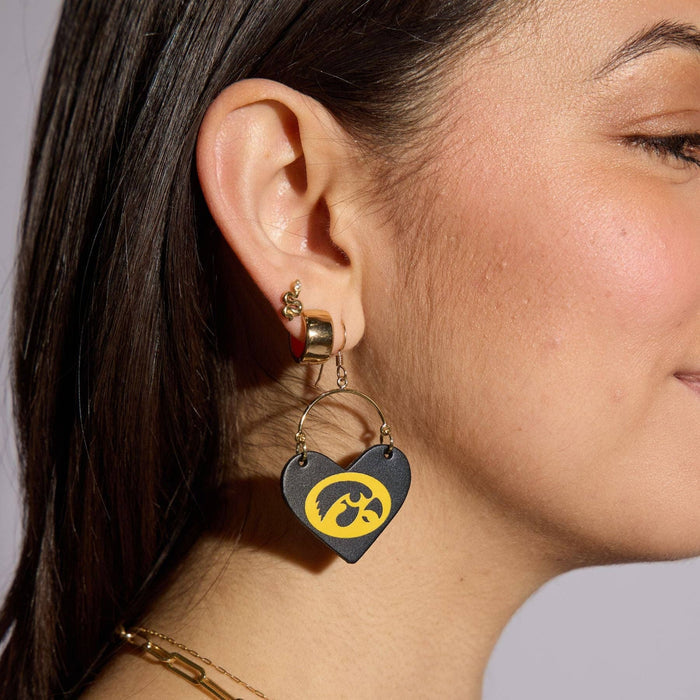 Black Leather Hawk Lover Earring