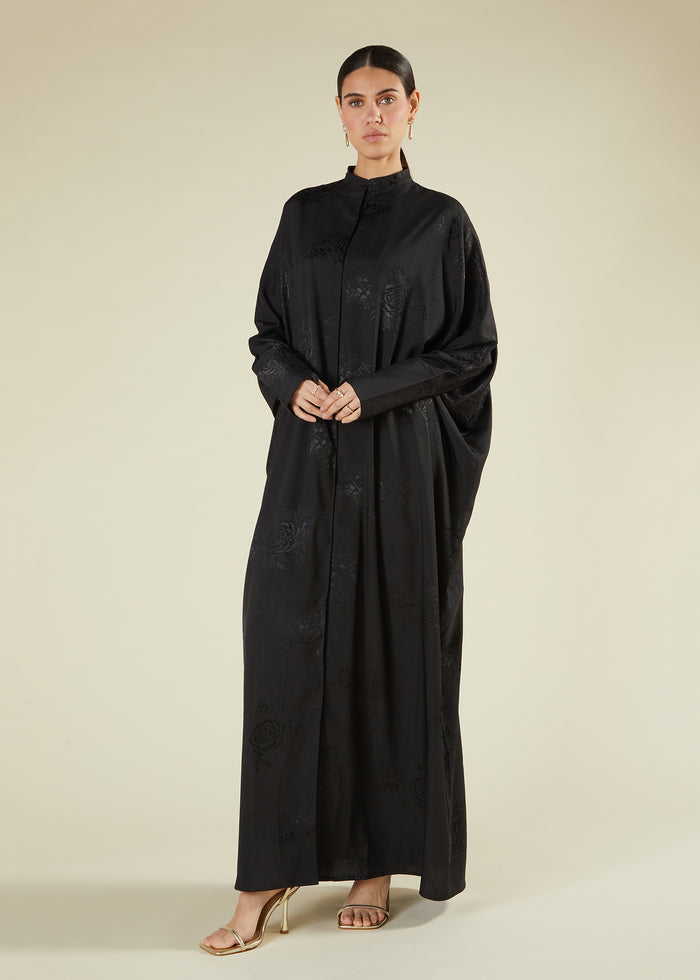 Black Magnolia Abaya