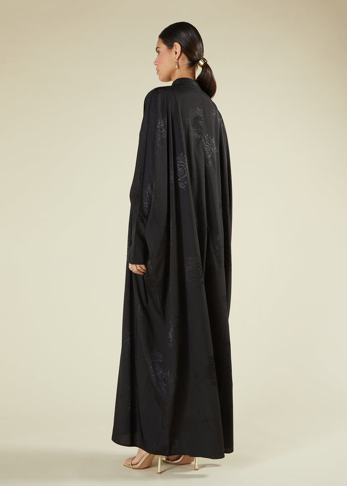 Black Magnolia Abaya