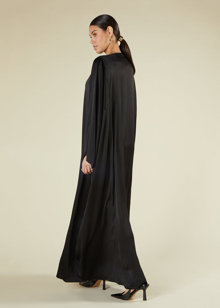 Black Satin Kaftan