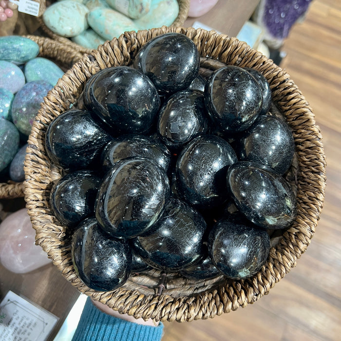 Black Tourmaline Palm Stone