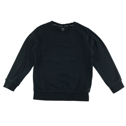Black unisex crew neck sweatshirt school jumper