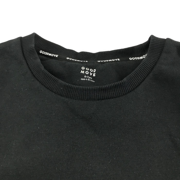 Black unisex crew neck sweatshirt school jumper