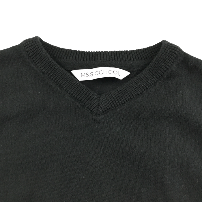 Black unisex v-neck school tank top