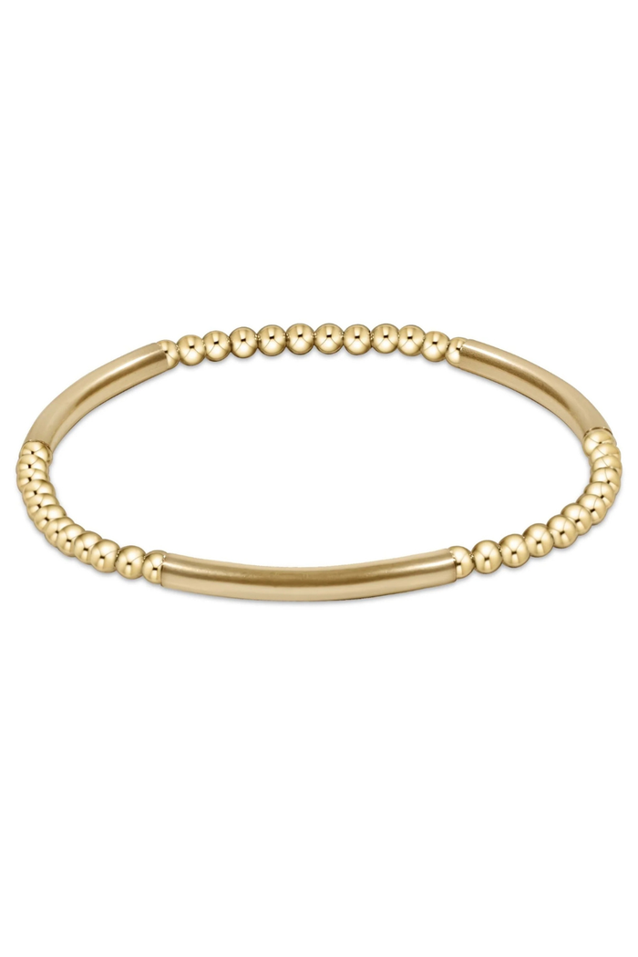 Bliss Bar Pattern Gold 3mm Bracelet