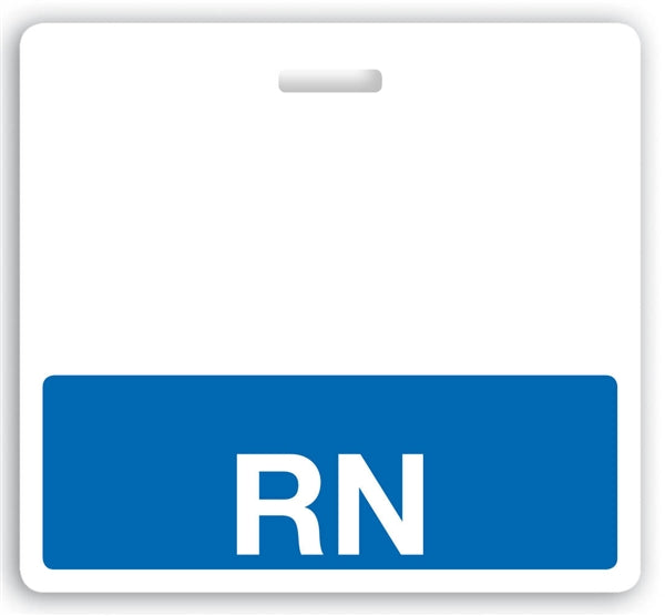 Blue "RN" Horizontal Badge Buddy - 1350-2130, Qty = 25