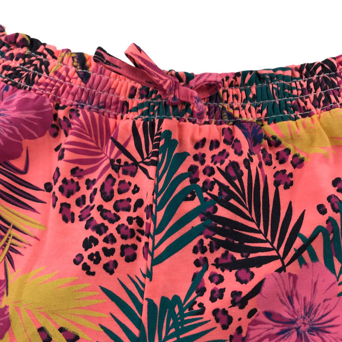 Bluezoo 9 years pink floral and leopard print shorts