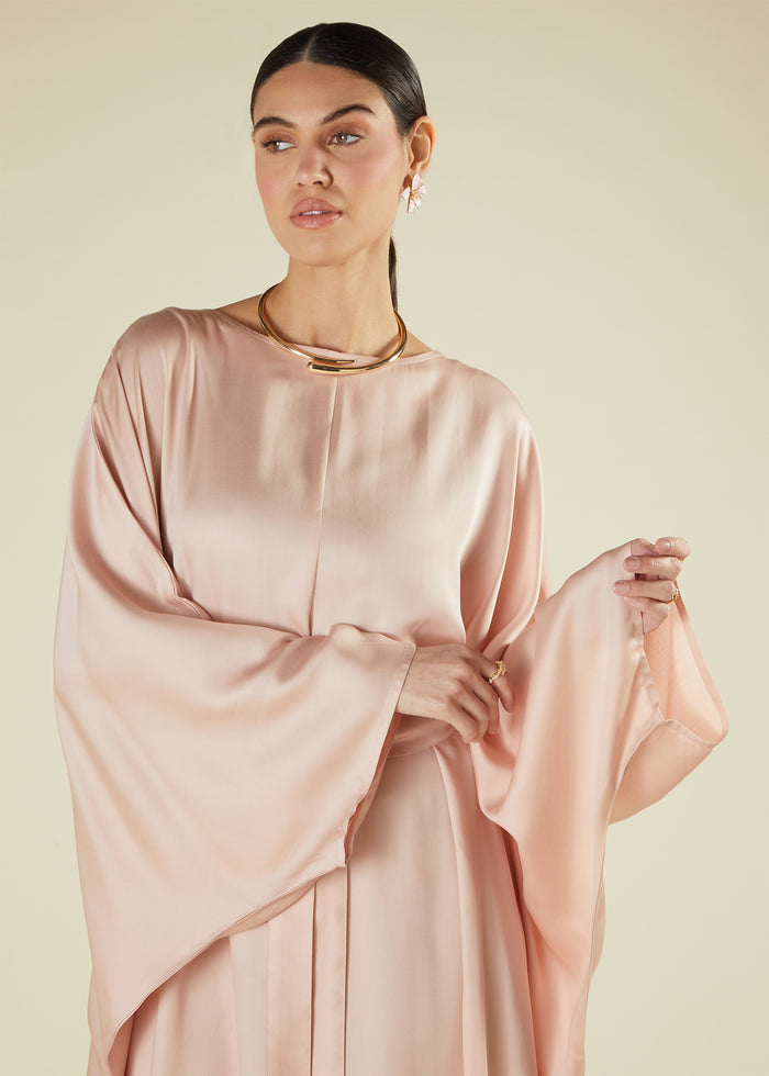 Blush Sateen Kaftan