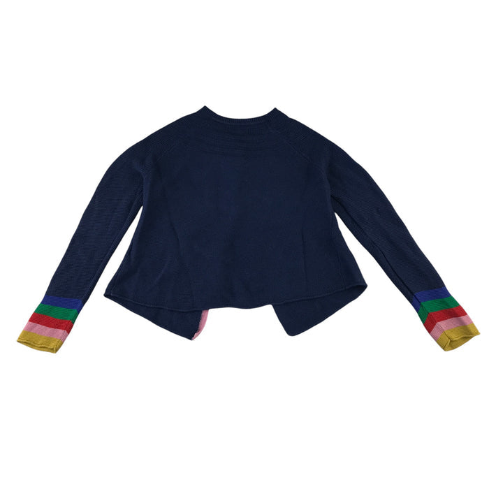 Boden 9-10 years navy cropped cotton and cashmere cardigan